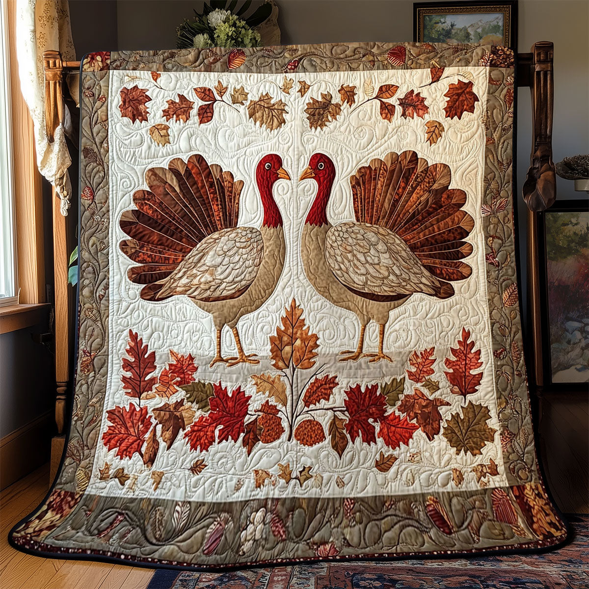 Rustic Turkey Charm WJ0301012CL Quilt