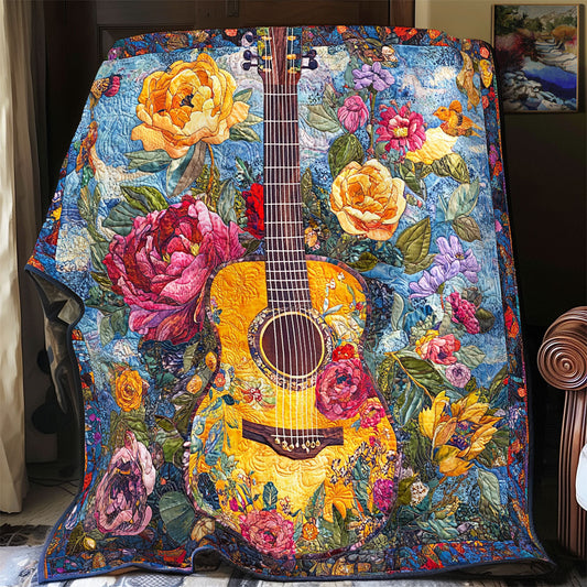 Guitar Flower WX0801021CL Quilt