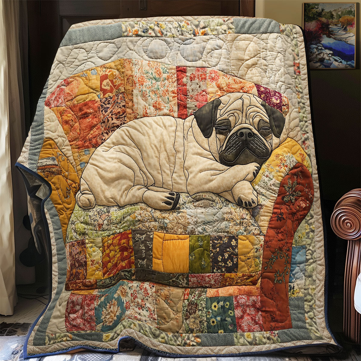 Relax Pug WX0401041CL Quilt