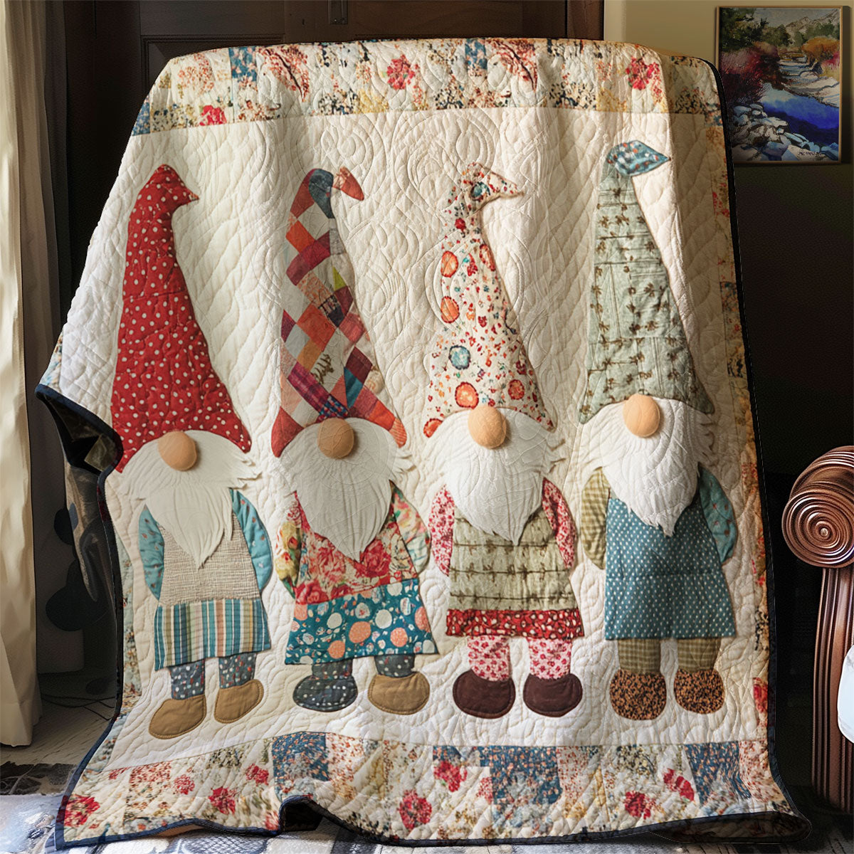 Gnome Gathering WJ1501010CL Quilt