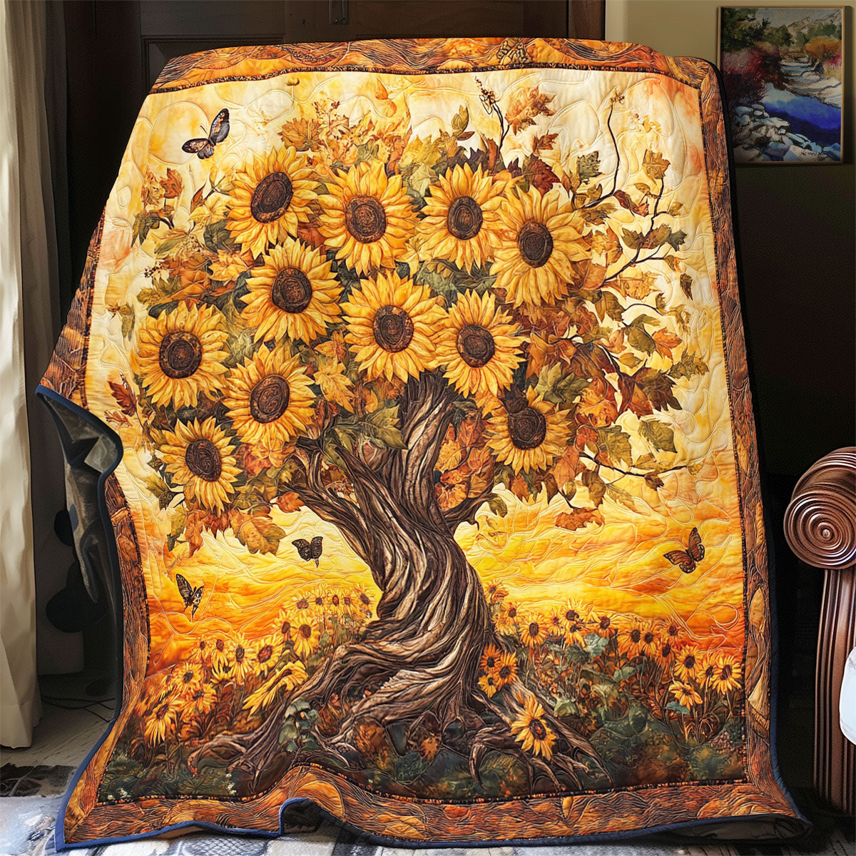 Sunflower Tree WX1401041CL Quilt