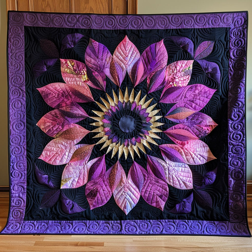 Hippie Purple Flower WJ1303010CL Quilt