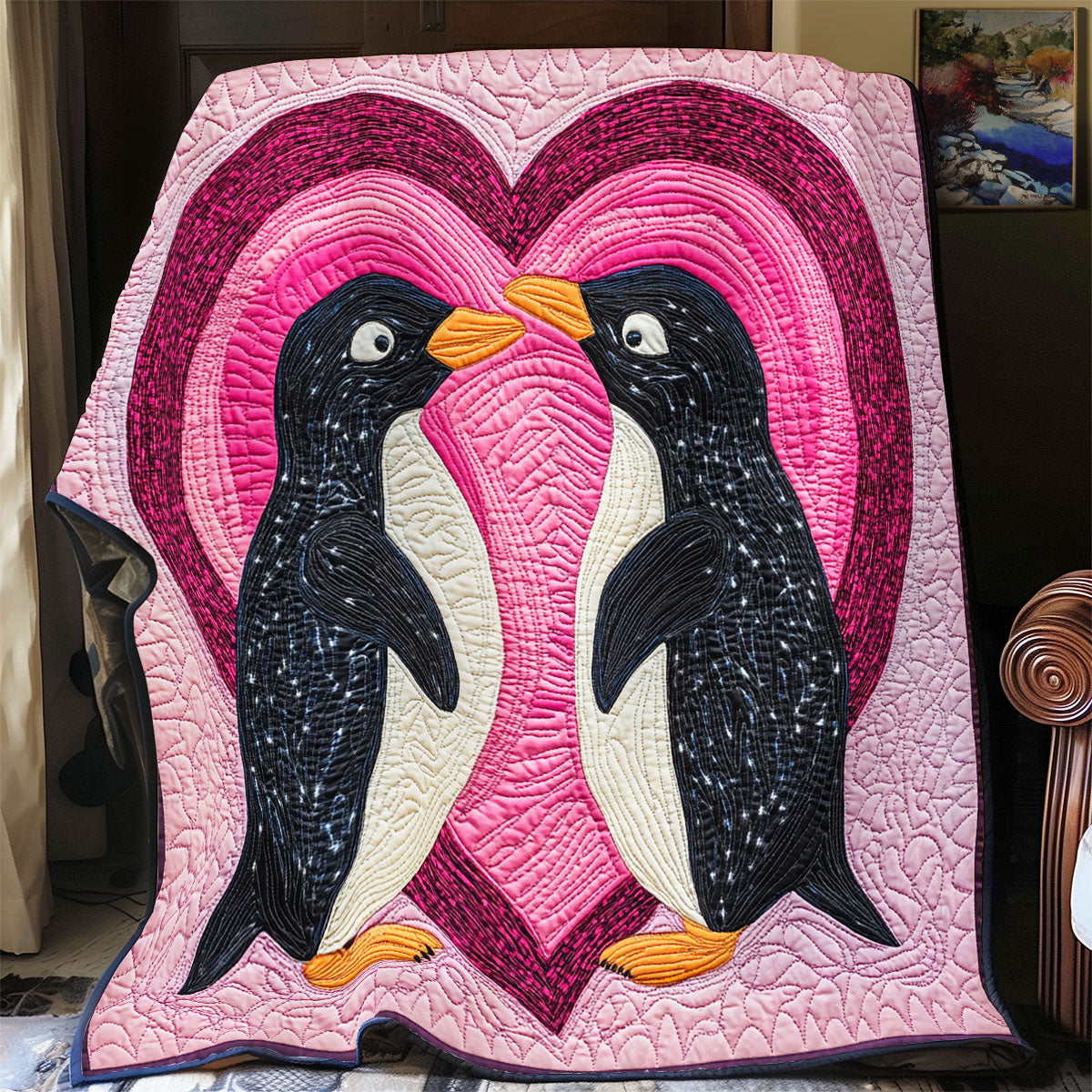 Penguins Valentine WX1601073CL Quilt