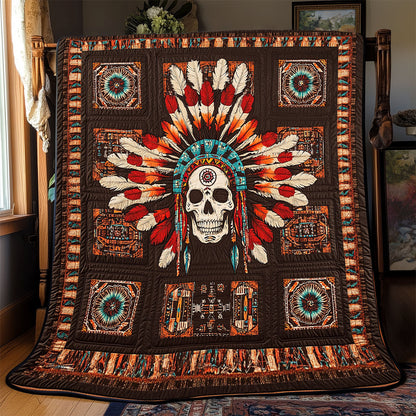 Native American Skull WX1802025CL Quilt