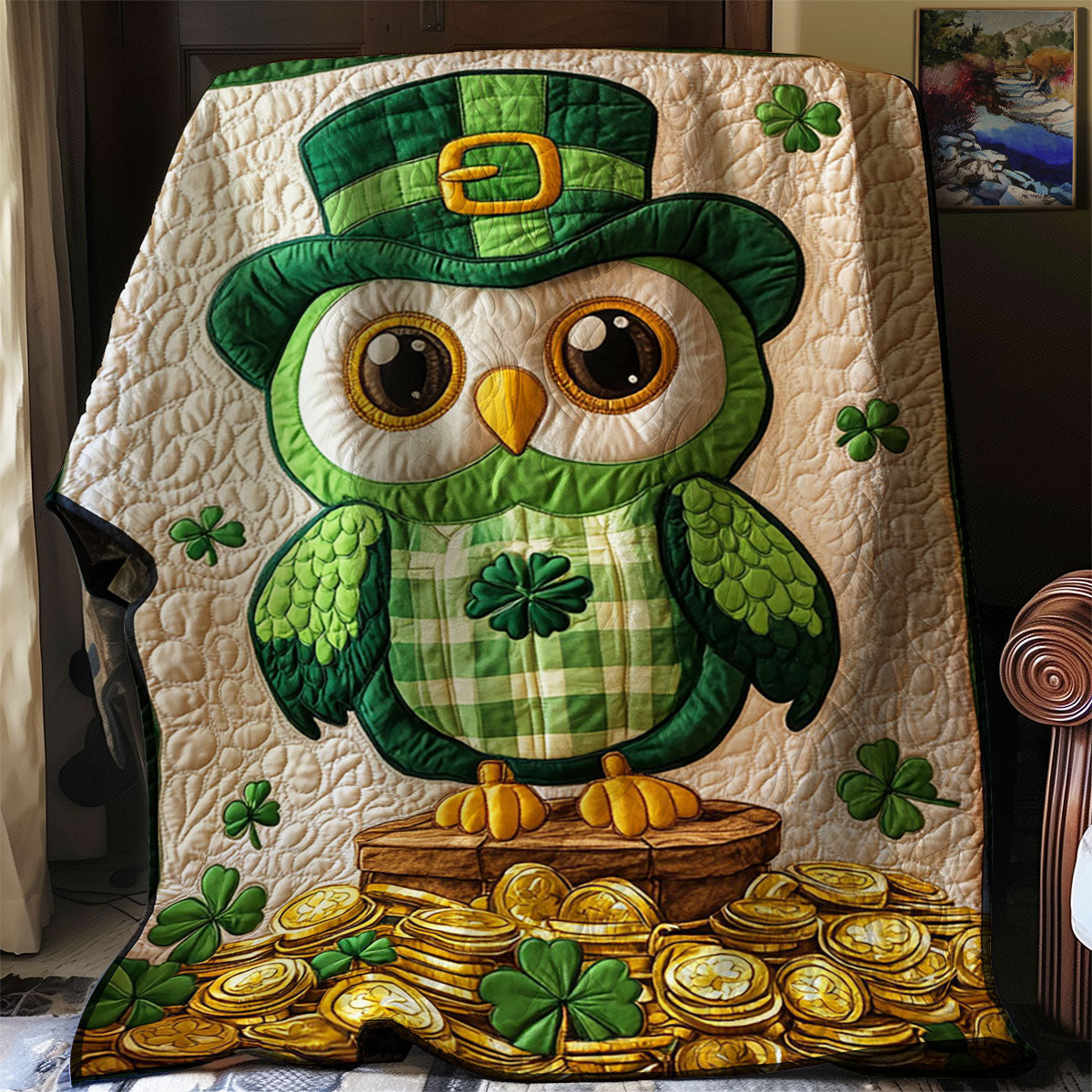 Patrick’s Lucky Owl WJ0901019CL Quilt