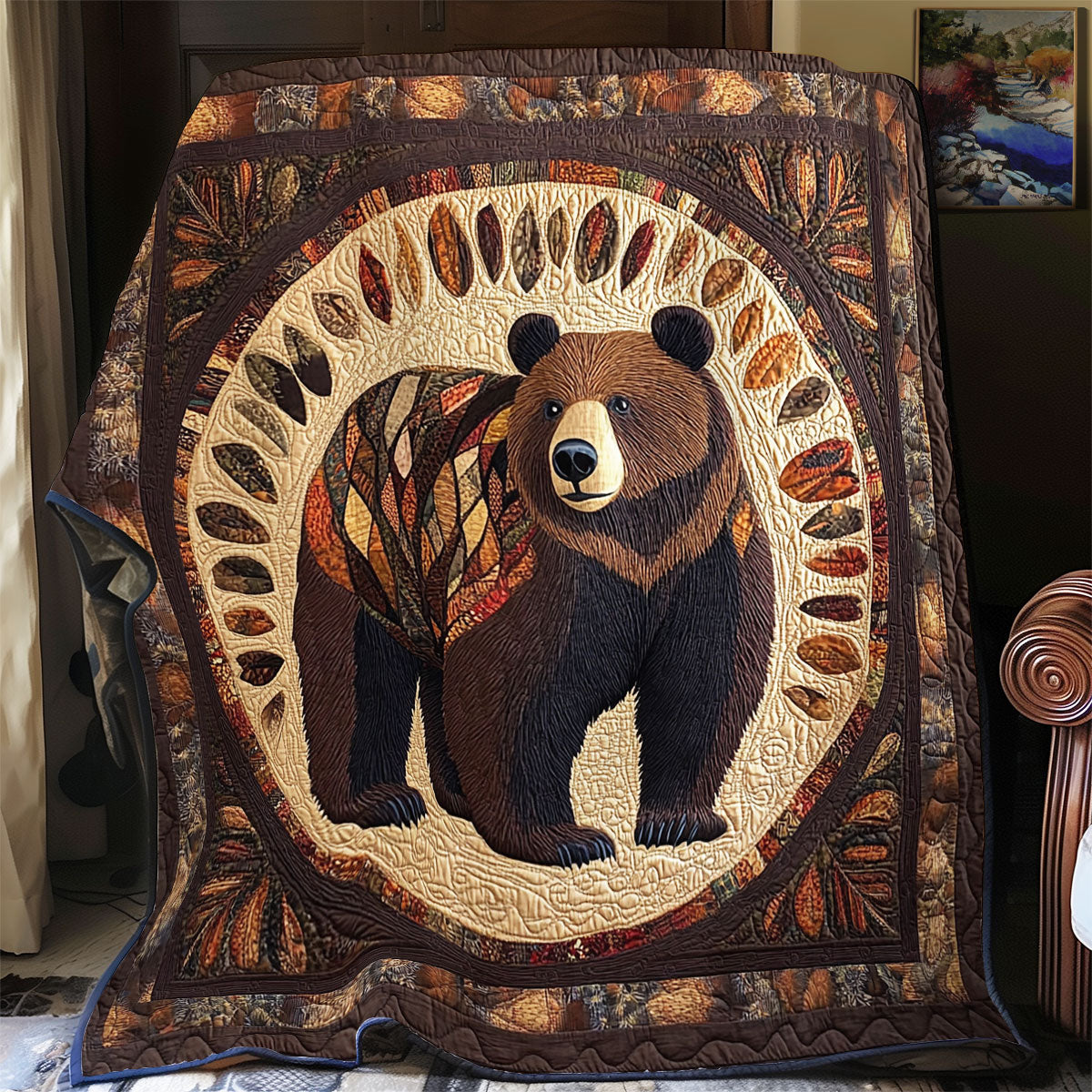 Bear Native American WX1701005CL Quilt