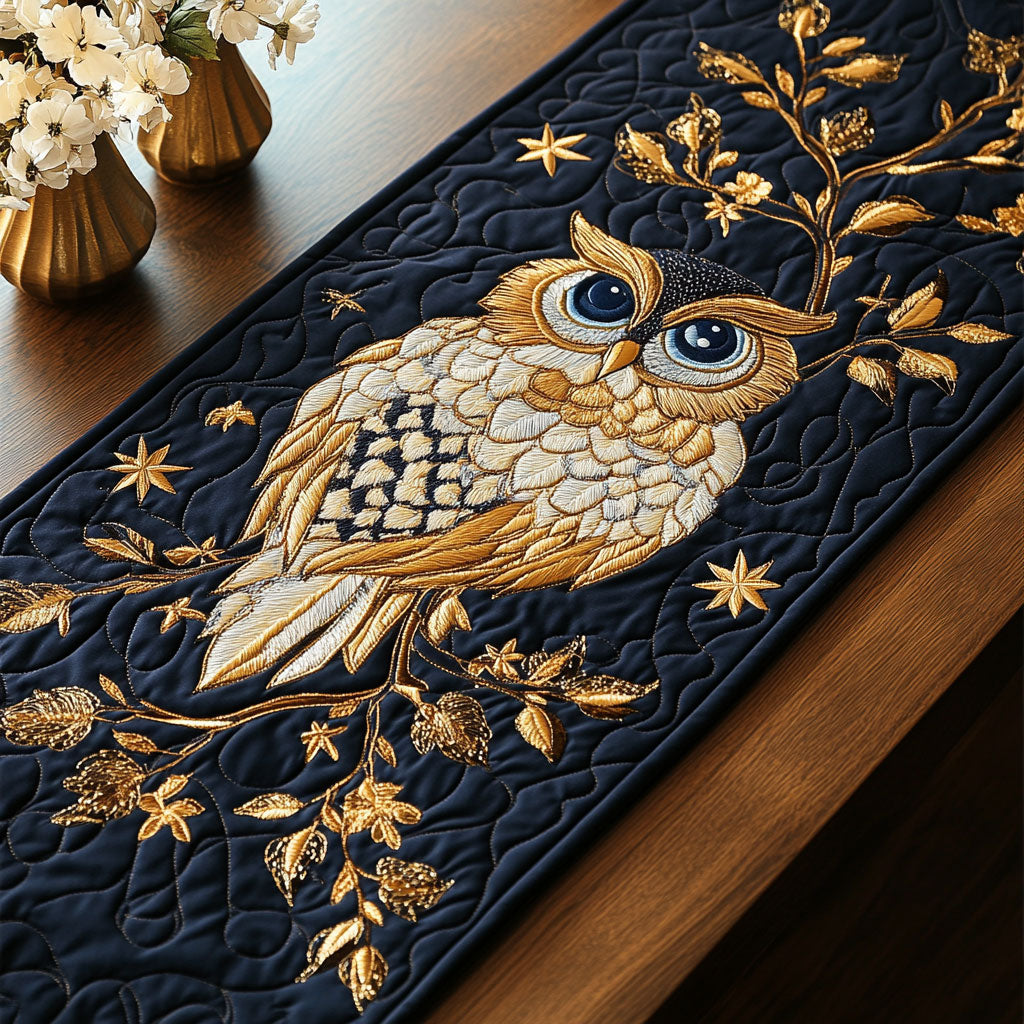 Mystic Owl WX2702060CL Quilted Table Runner