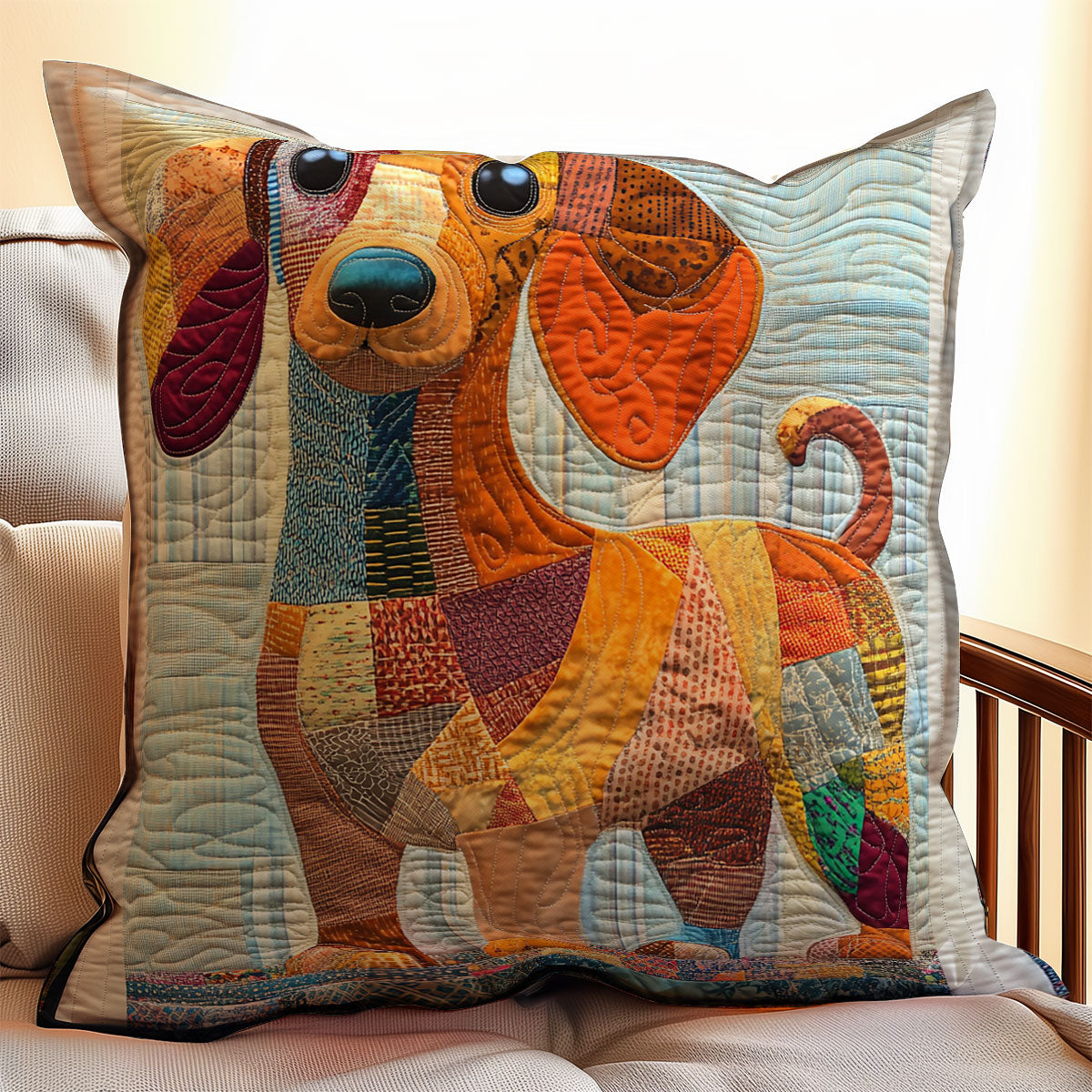 Dachshund WX2702135CL Quilt Pillow Case