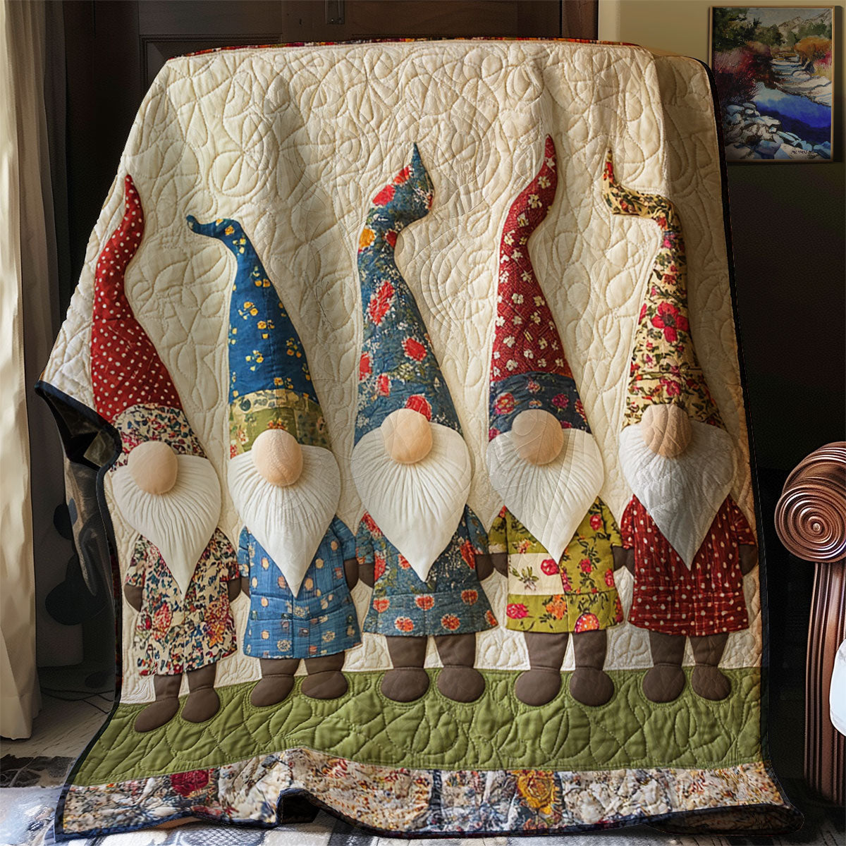 Gnome Gathering WJ1601008CL Quilt