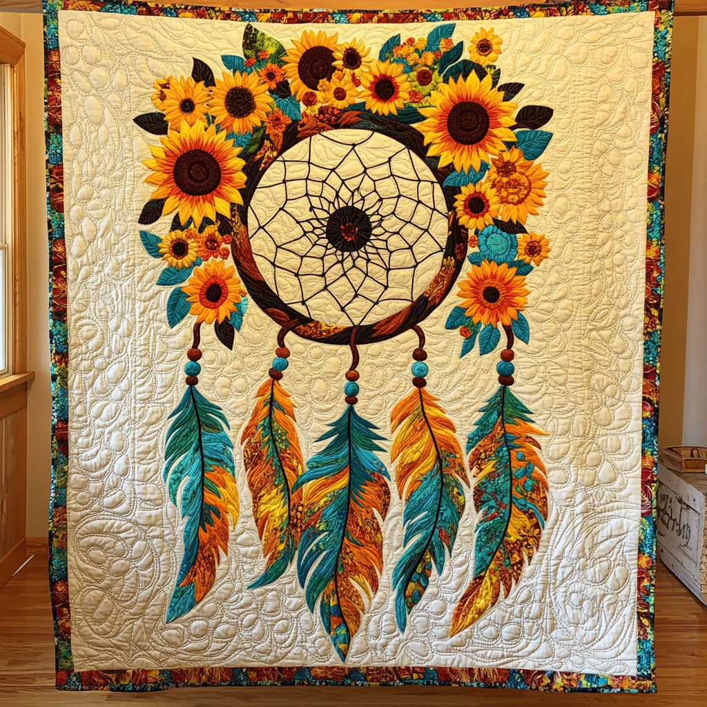 Native Sunflower Dreamcatcher WJ0502019CL Quilt