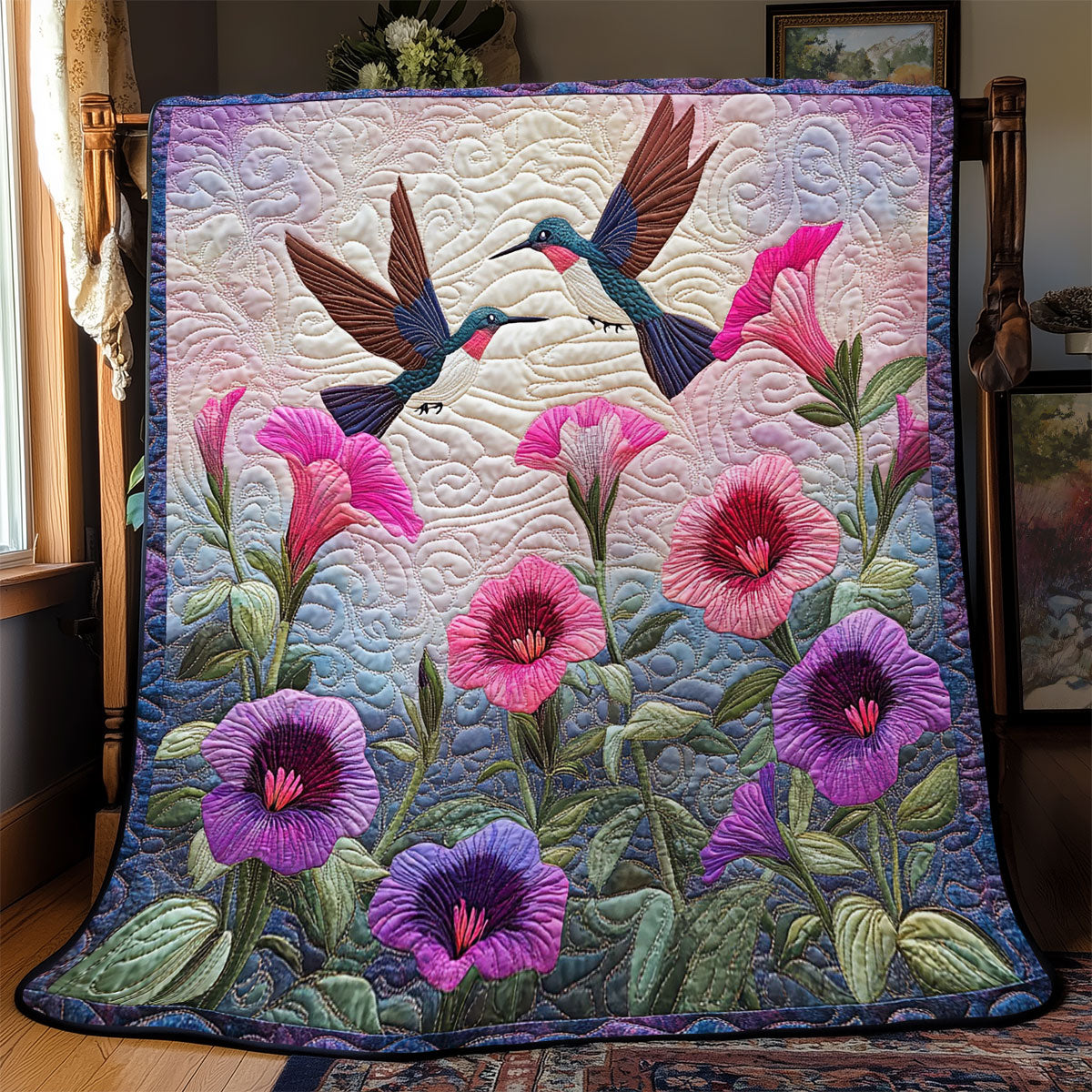 Blooming Hummingbird WJ0801001CL Quilt