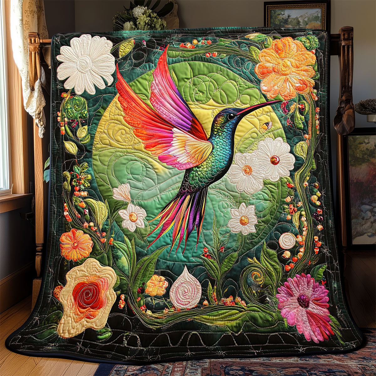 Blooming Hummingbird WJ0701003CL Quilt