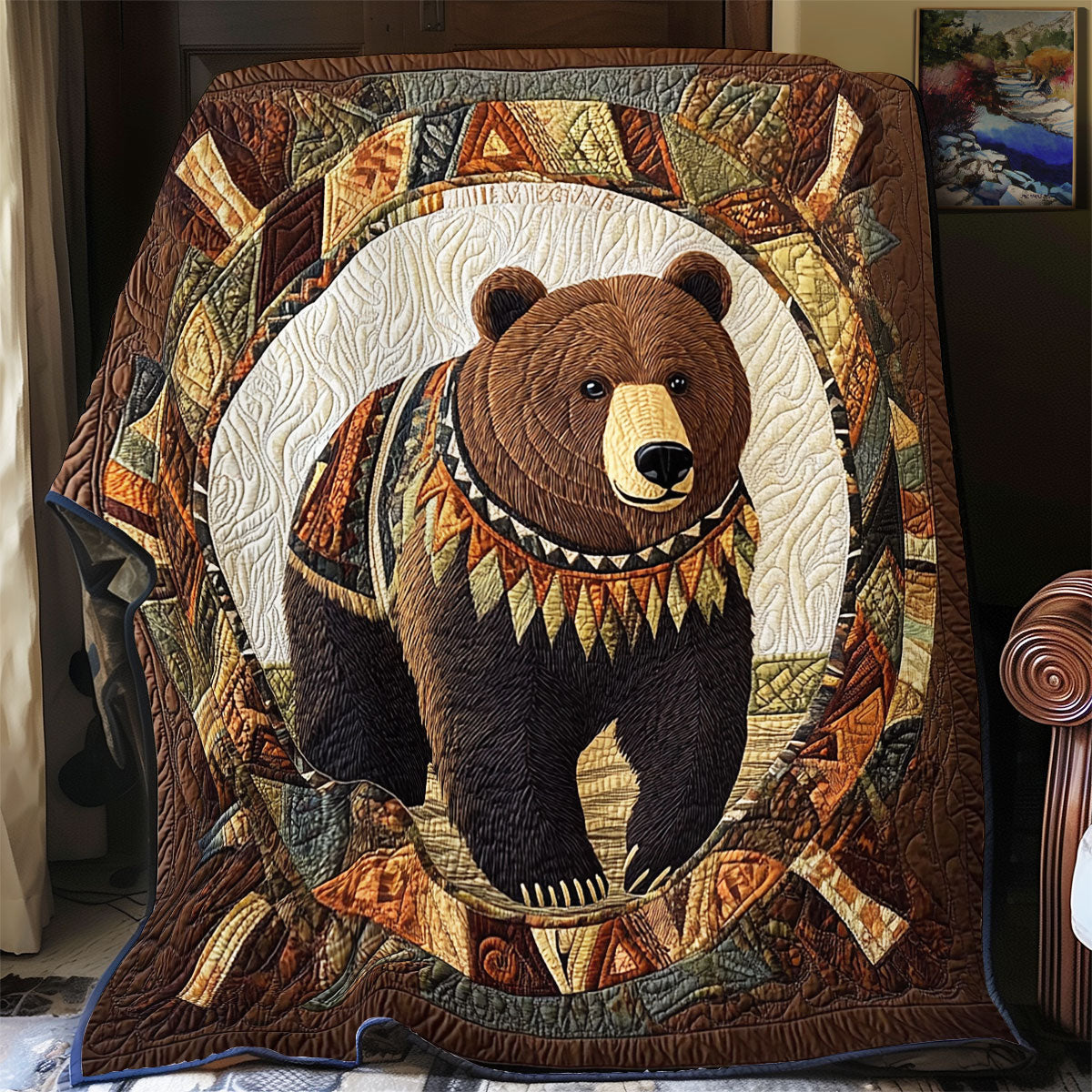 Bear Native American WX1701011CL Quilt