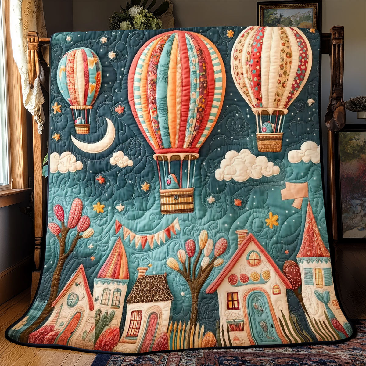 Ballooning Over Dream WJ0301002CL Quilt