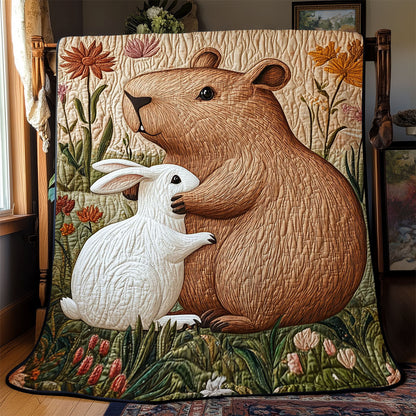 Capybara And Rabbit WJ0602004CL Quilt