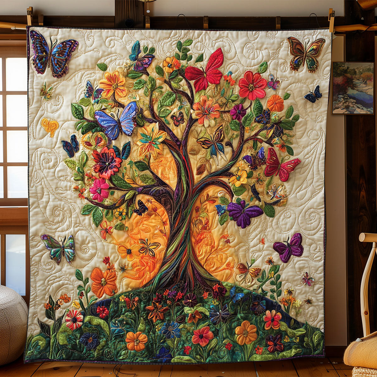 Butterfly Tree Of Life WJ1701005CL Quilt