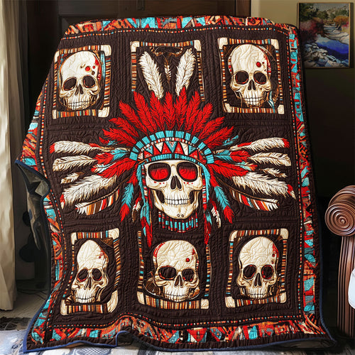 Native American Skull WX1802028CL Quilt