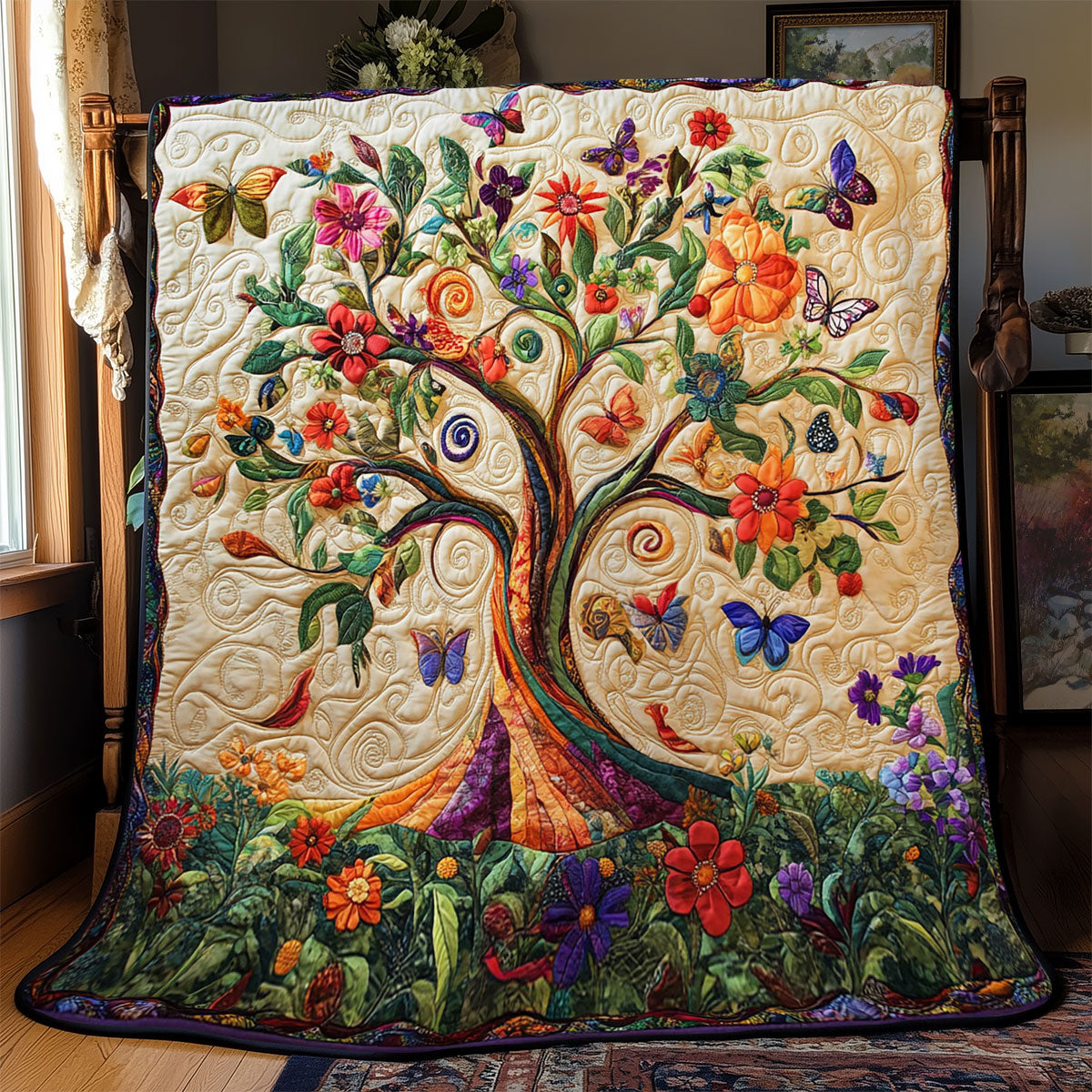 Butterfly Tree Of Life WJ1701004CL Quilt