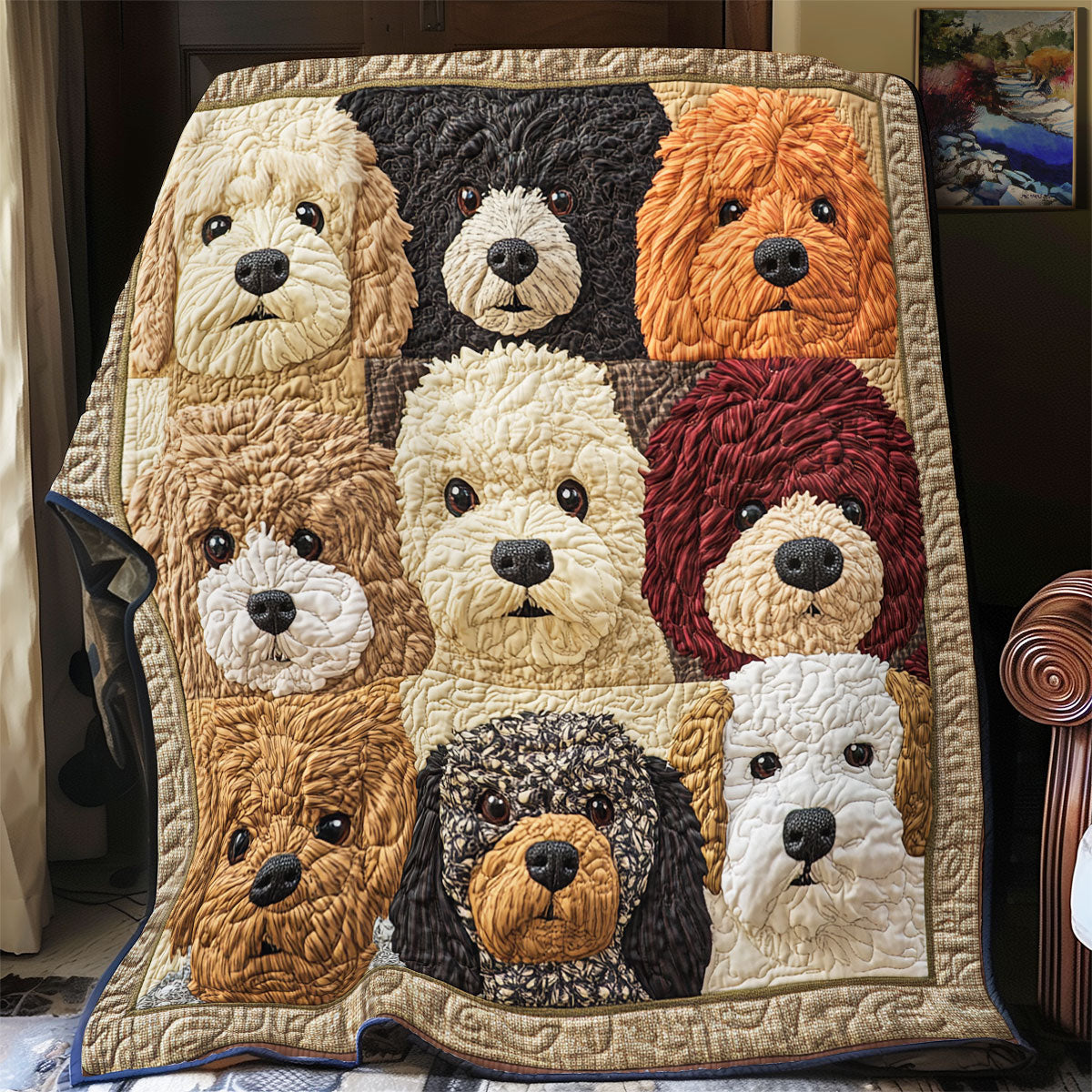 Dog Patchwork WX0901026CL Quilt