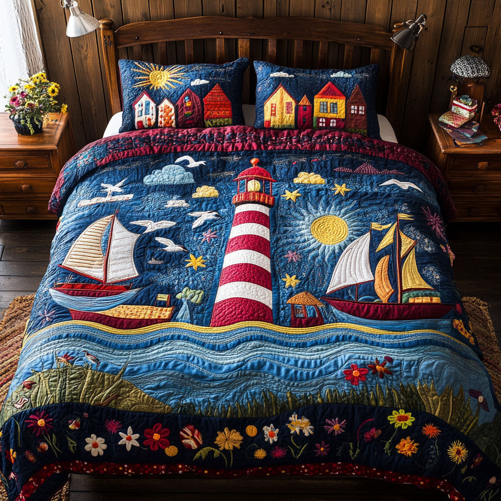 Sunlit Seaside Lighthouse WJ1303044CL Duvet Cover Set