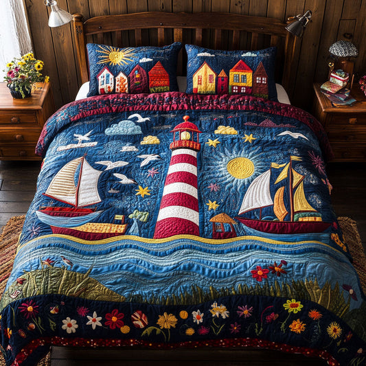 Sunlit Seaside Lighthouse WJ1303044CL Duvet Cover Set