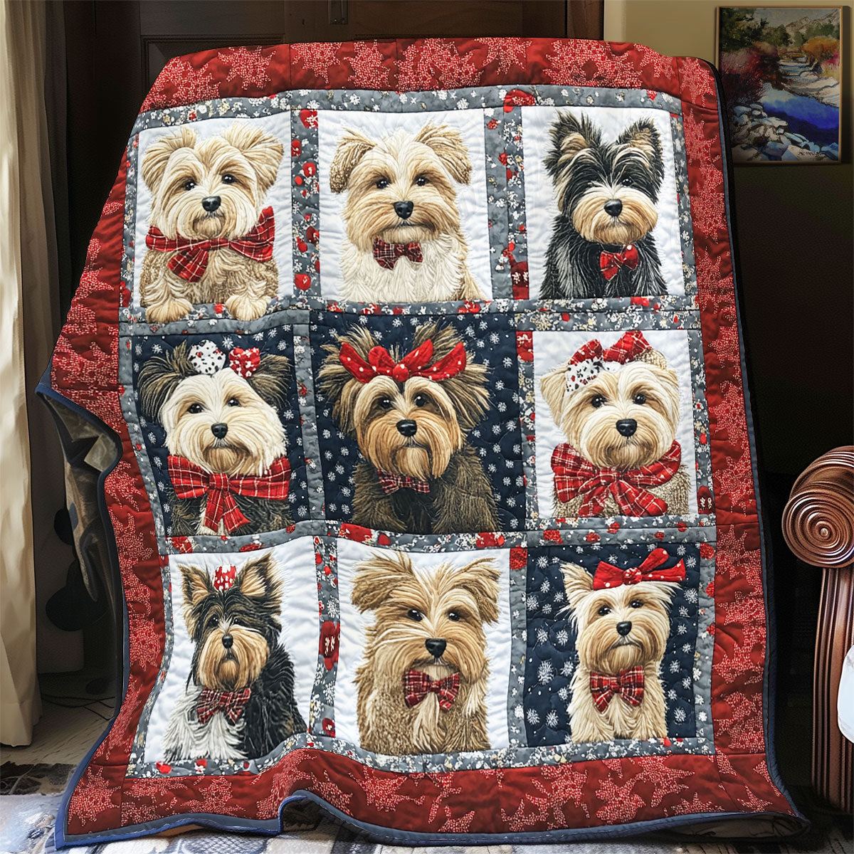 Adorable Yorkshire Terrier WX1601001CL Quilt