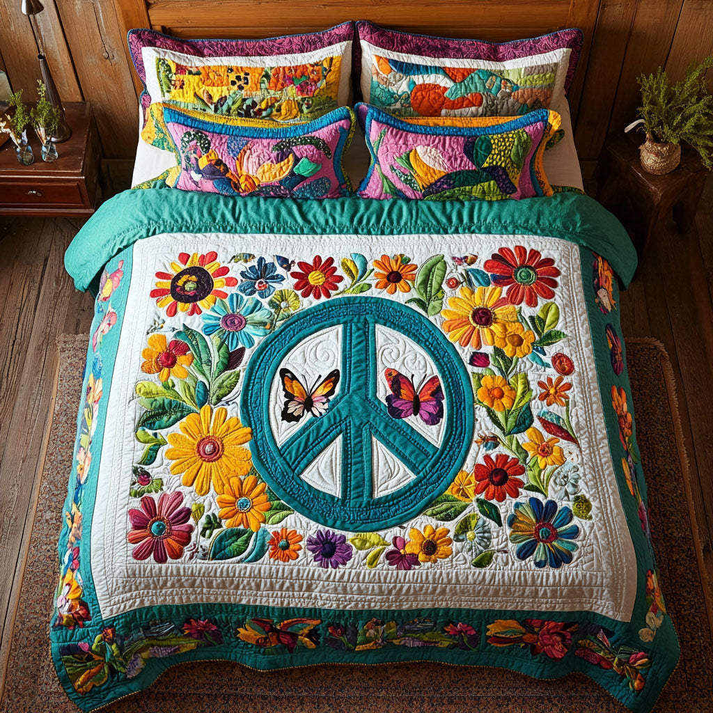 Peace Sign WX2001096CL Duvet Cover Set