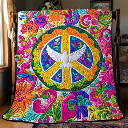 Hippie Peace Dove WJ0602013CL Quilt