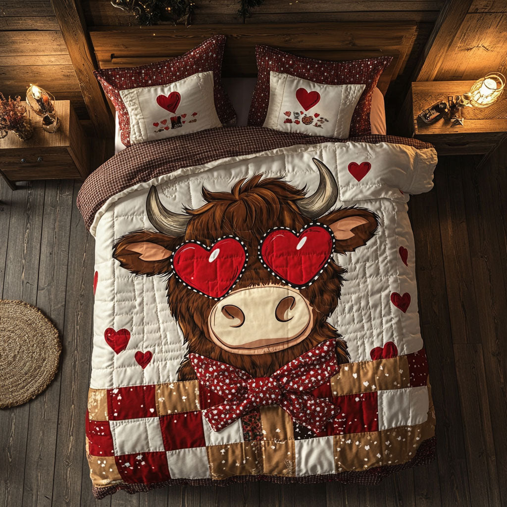 Highland Cow Valentine WX0901081CL Duvet Cover Set