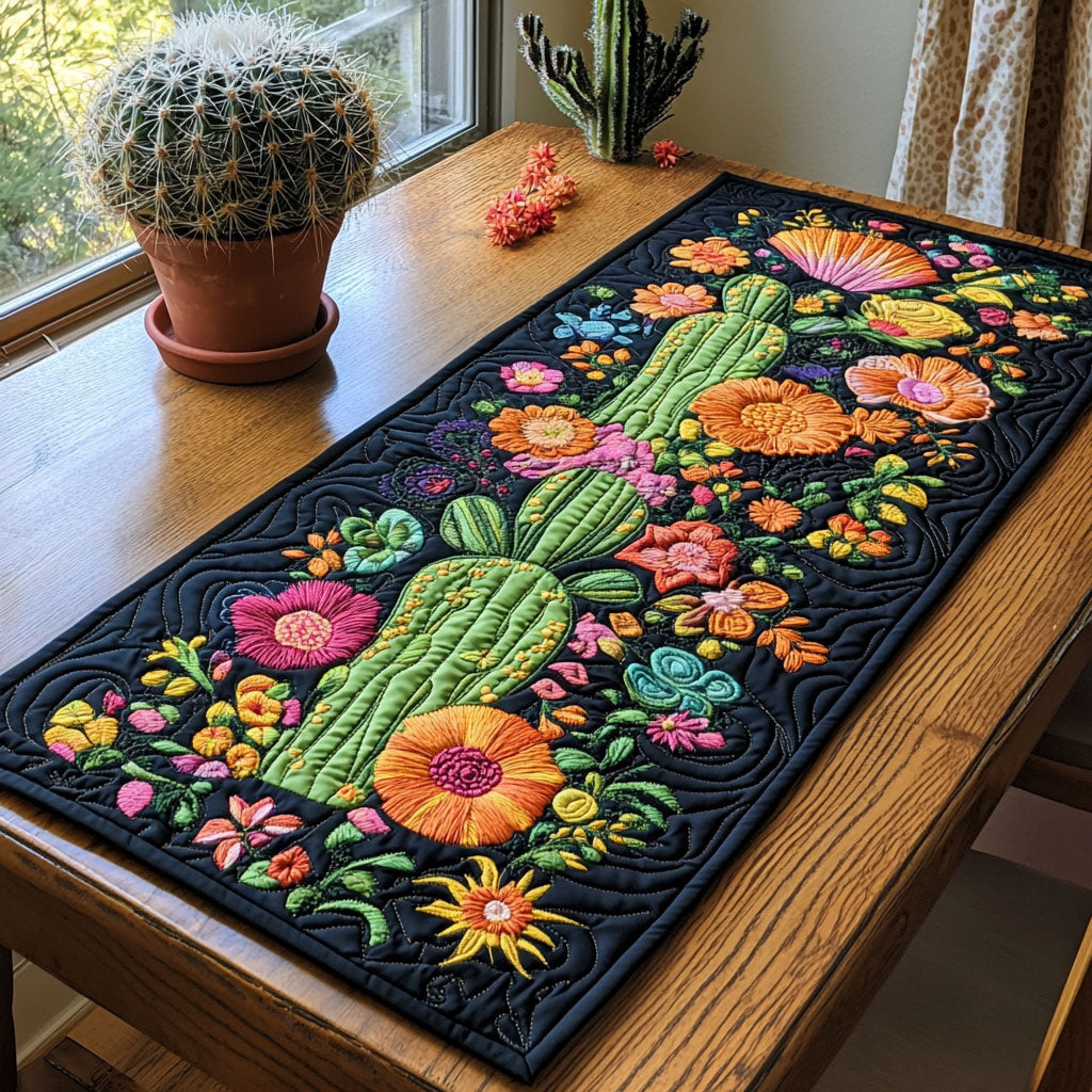 Cactus WX2702052CL Quilted Table Runner