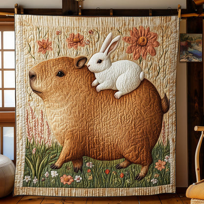 Capybara And Rabbit WJ2401006CL Quilt