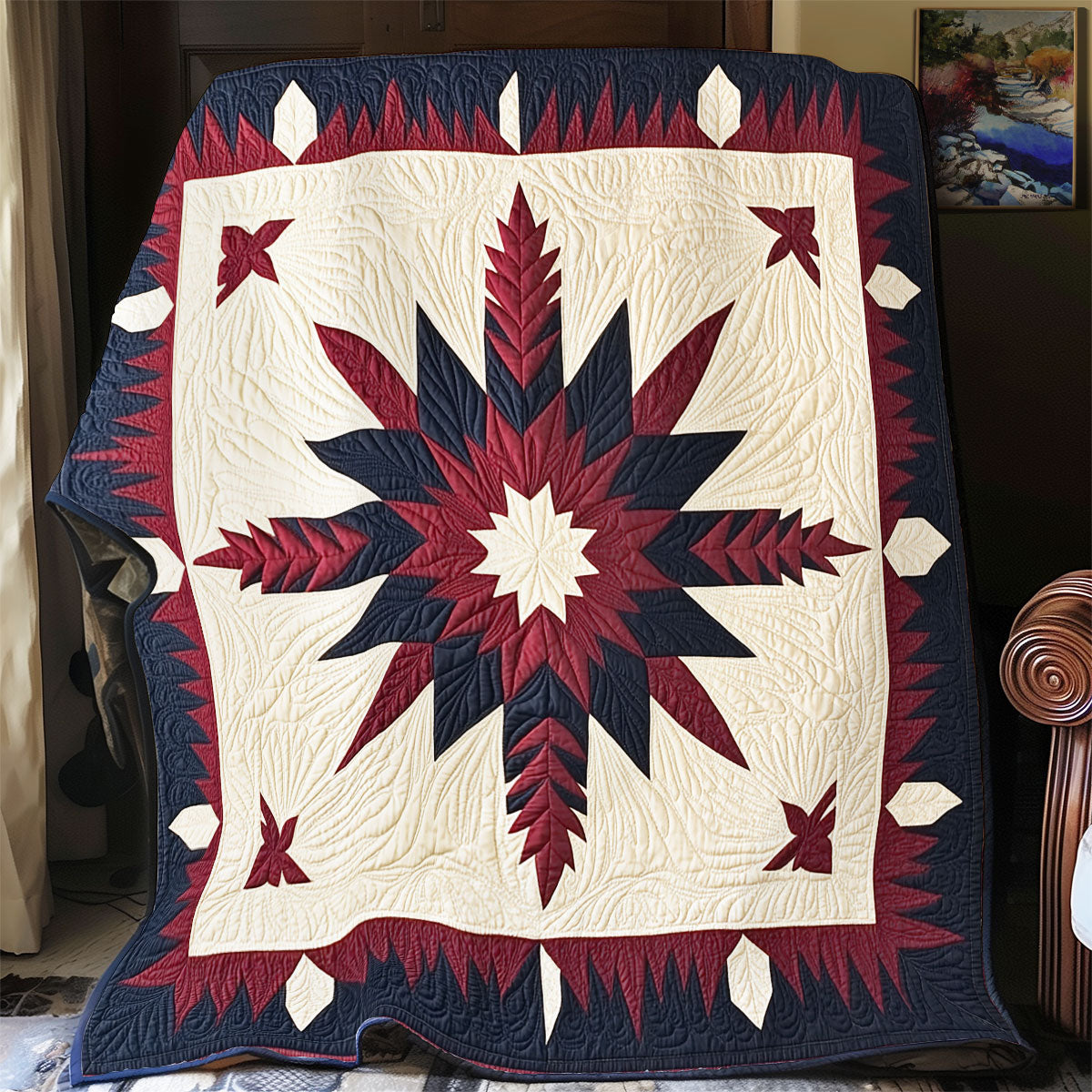 Star Pattern WX2402094CL Quilt