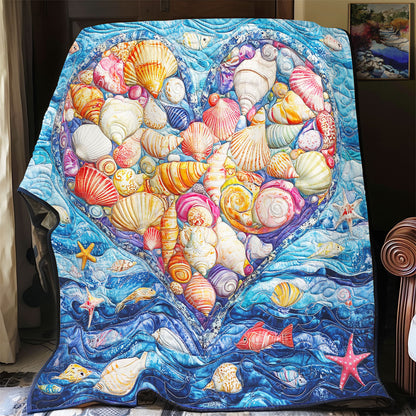 Seashell Heart WX2702111CL Quilt