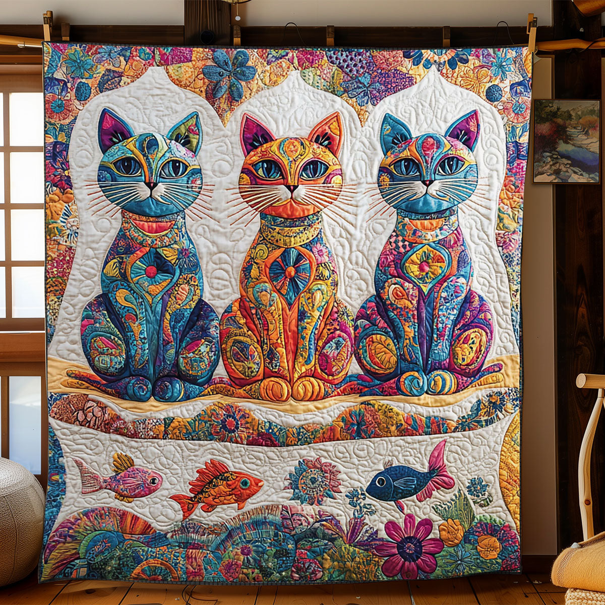 Meow Mosaic WJ0401009CL Quilt