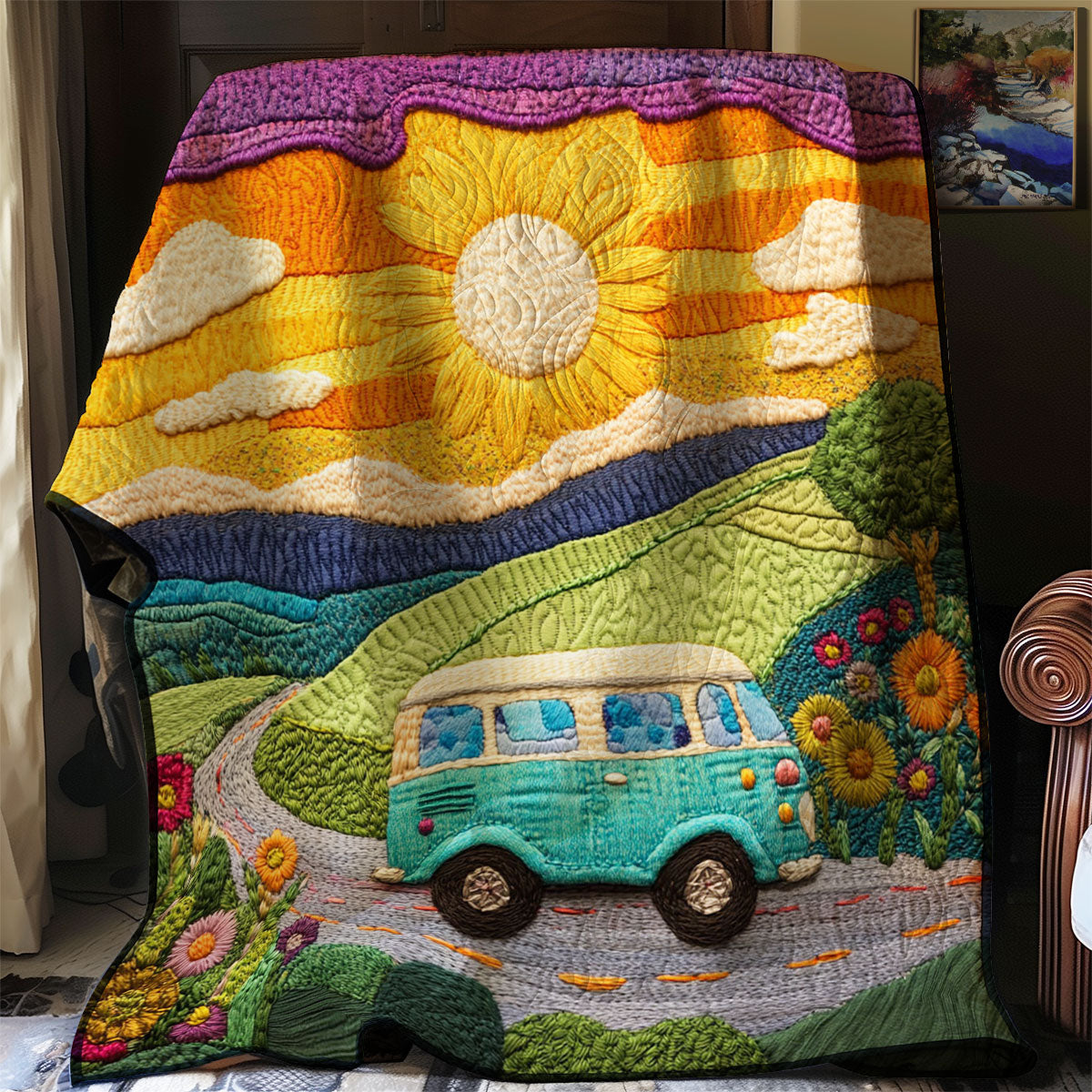 Road Trip Blooms WJ1801021CL Quilt