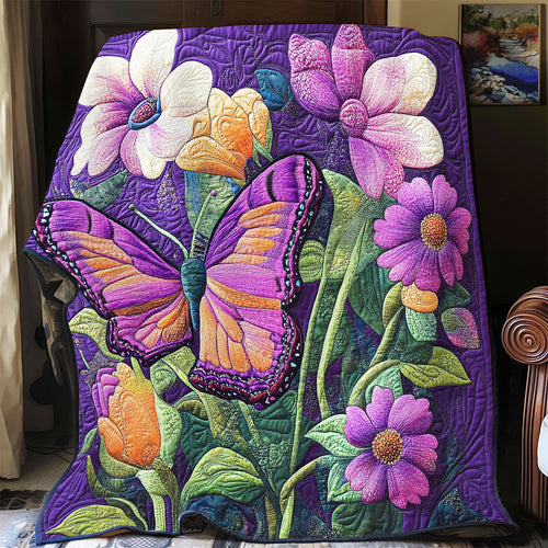 Purple Butterfly WX1601075CL Quilt