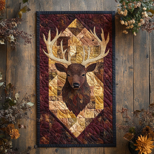 Deer WX2702057CL Quilted Table Runner