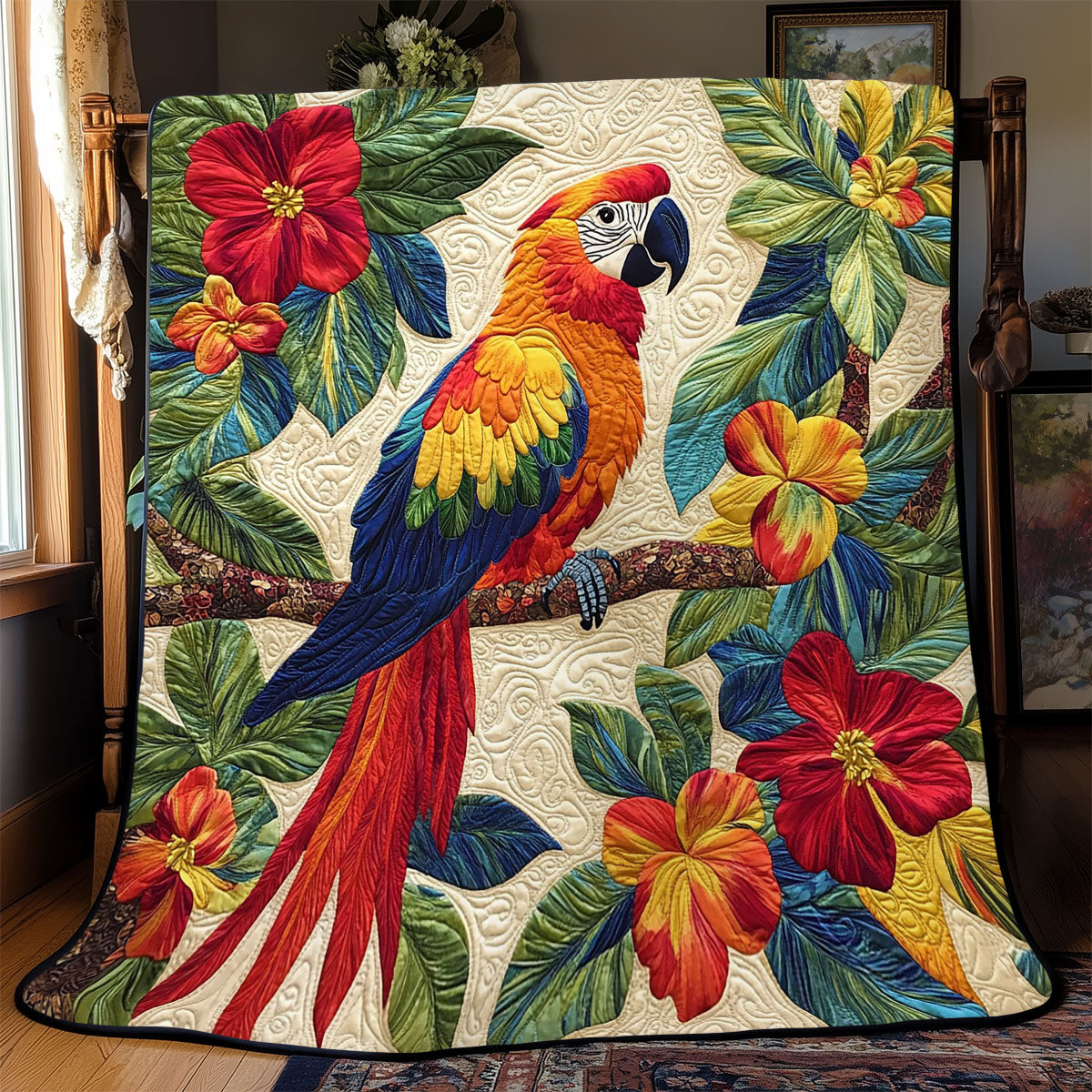 Scarlet Macaw Haven WJ0302024CL Quilt