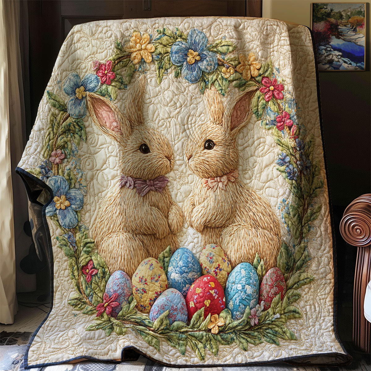 Easter Bunny Garden WJ2101008CL Quilt