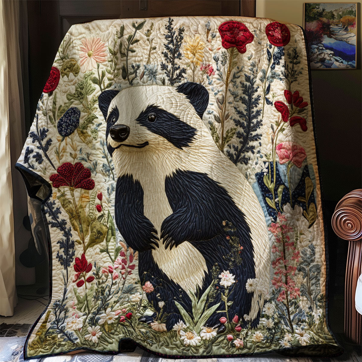 Floral Badger WJ0602011CL Quilt