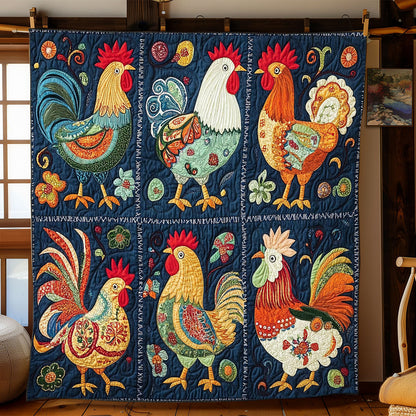 Folk Charm Chicken WJ0301004CL Quilt