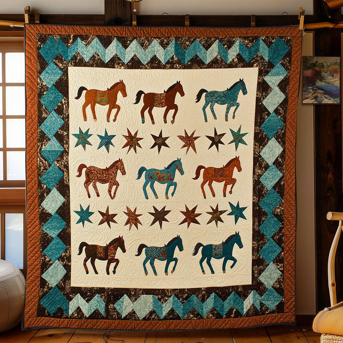 Native Horse WJ0502015CL Quilt