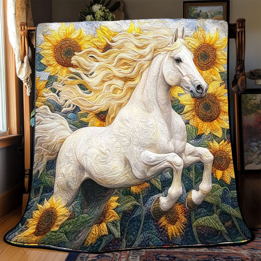 Horse Sunflower WX2001062CL Quilt