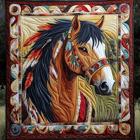 Horse Native American WX2001057CL Quilt