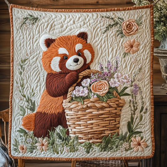 Flower Red Panda WJ1902009CL Quilt