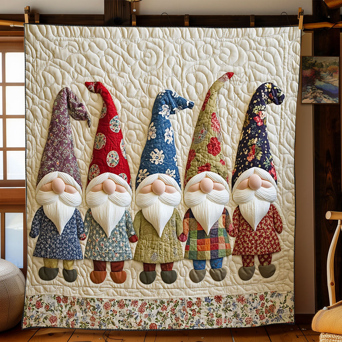 Gnome Gathering WJ1501009CL Quilt