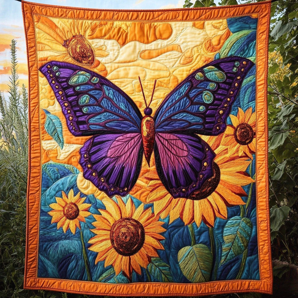 Butterfly Sunflower WX2001020CL Quilt