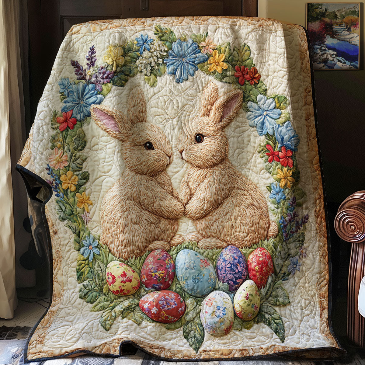 Easter Bunny Garden WJ2001009CL Quilt