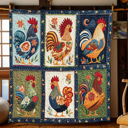 Folk Charm Chicken WJ0401006CL Quilt