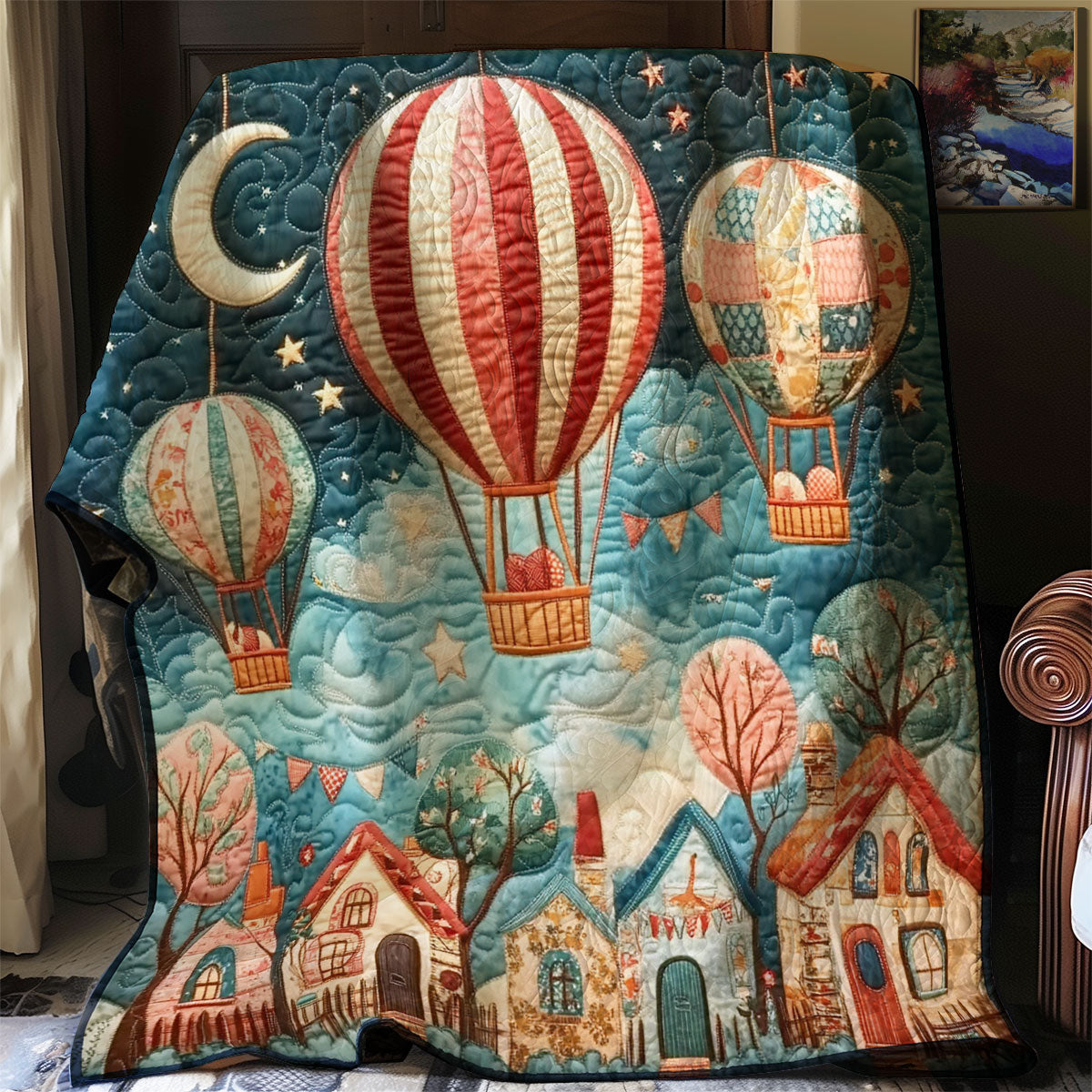 Ballooning Over Dream WJ0301001CL Quilt